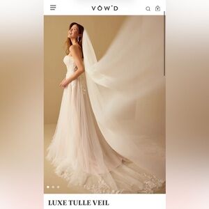 VOW'D Luxe Tulle Veil in Ivory